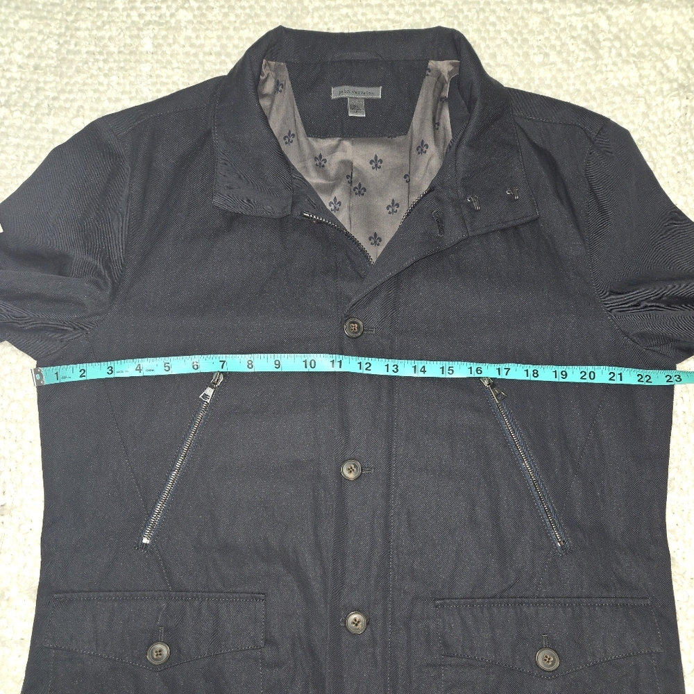 JOHN VARVATOS Mens Dark Navy Blue Utility Field Jacket Sz EU 52 / US 42 (Large) - Picture 14 of 16